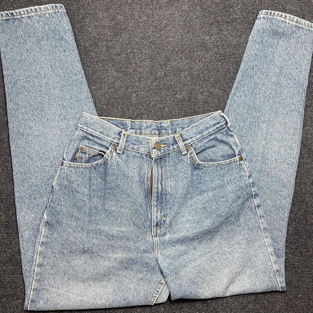 Vintage 90s Basic Editions Jeans Women 12 L Light Wash High Rise Mom Denim 30x34